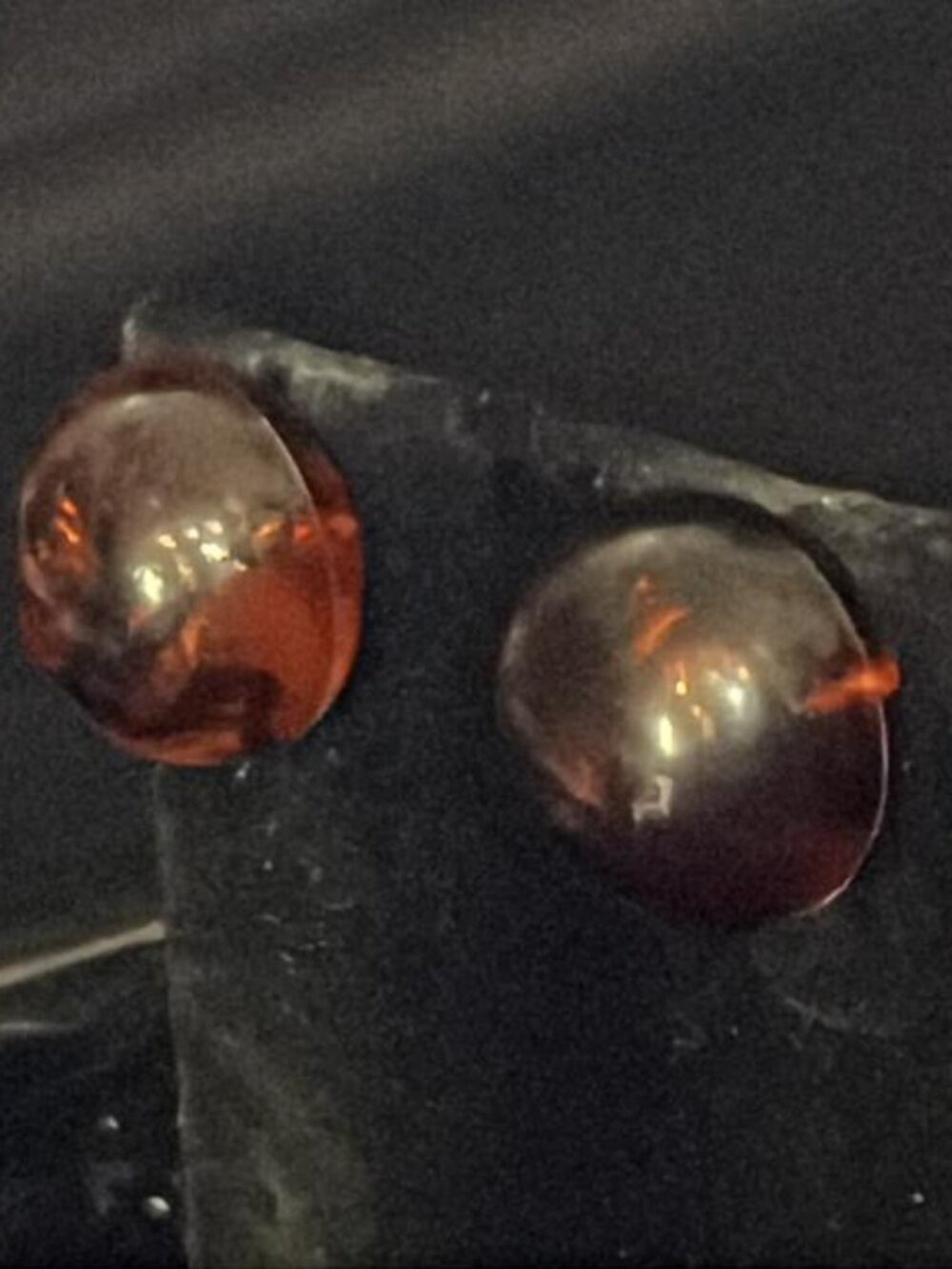 Faux Tortoise Chell Button Stud Earrings